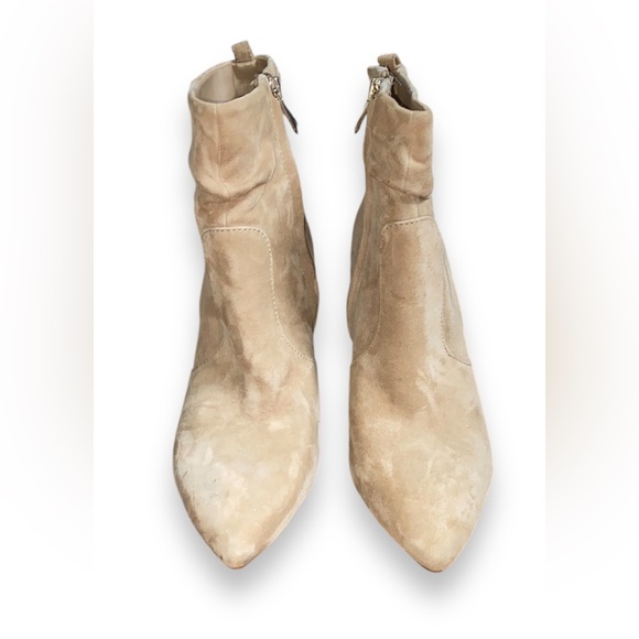 Sam Edelman Roden Women's Pointed Toe Camel Suede Ankle Slouch Booties - Picture 2 of 9